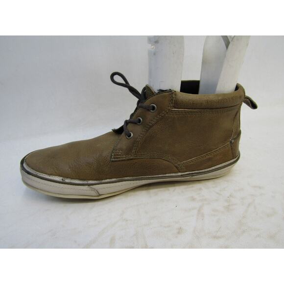 John Varvatos Mens Size 8.5 M Brown Leather Lace Up Casual Dress Shoes